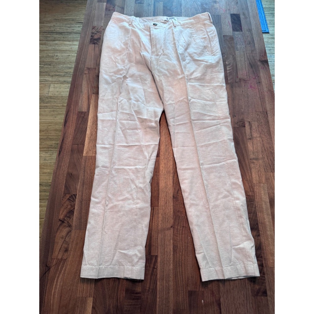 Original Penguin Slim Fit Natural Linen Pants Mens 33x30 Beige OPBSF024RT NWT
